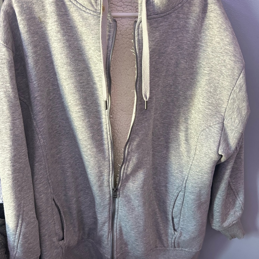 Cozy Gray Zip-Up Hoodie